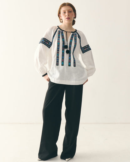 Вишита сорочка "Борщівська" з балабонами