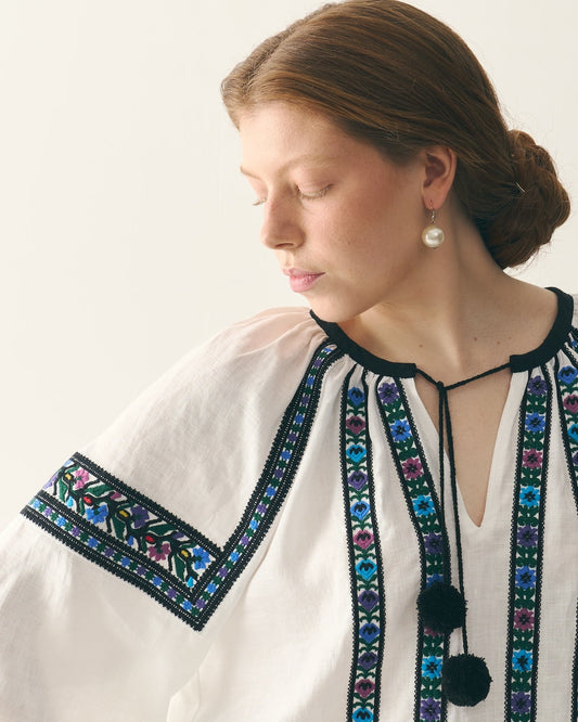 Вишита сорочка "Борщівська" з балабонами