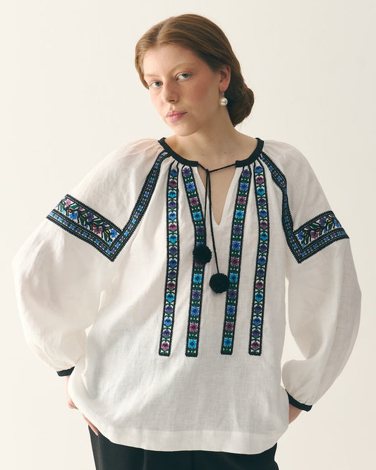 Вишита сорочка "Борщівська" з балабонами