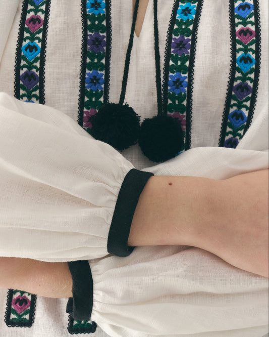 Вишита сорочка "Борщівська" з балабонами