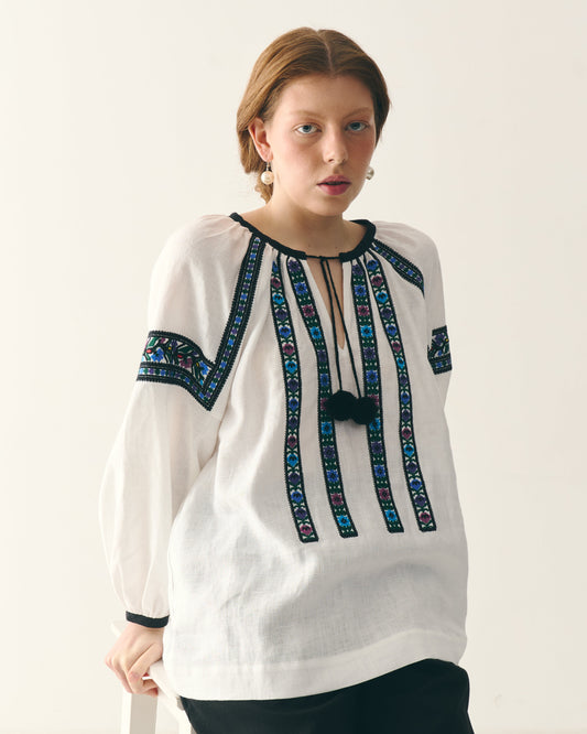 Вишита сорочка "Борщівська" з балабонами