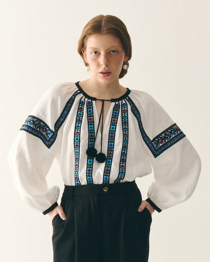 Вишита сорочка "Борщівська" з балабонами