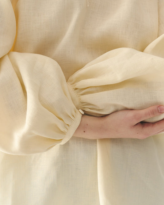 Лляна довга сорочка в етно стилі "Додільна"