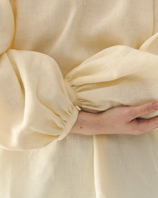 Лляна довга сорочка в етно стилі "Додільна"