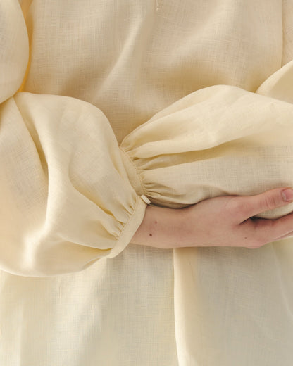 Лляна довга сорочка в етно стилі "Додільна"