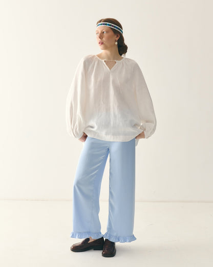 Сорочка-блуза в етно стилі біла "Буденка"