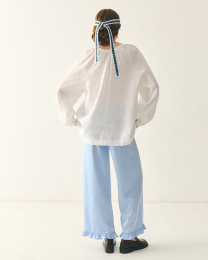 Сорочка-блуза в етно стилі біла "Буденка"