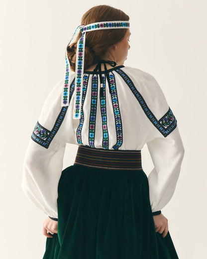 Оксамитова спідниця "Борщівська" на три стрічки