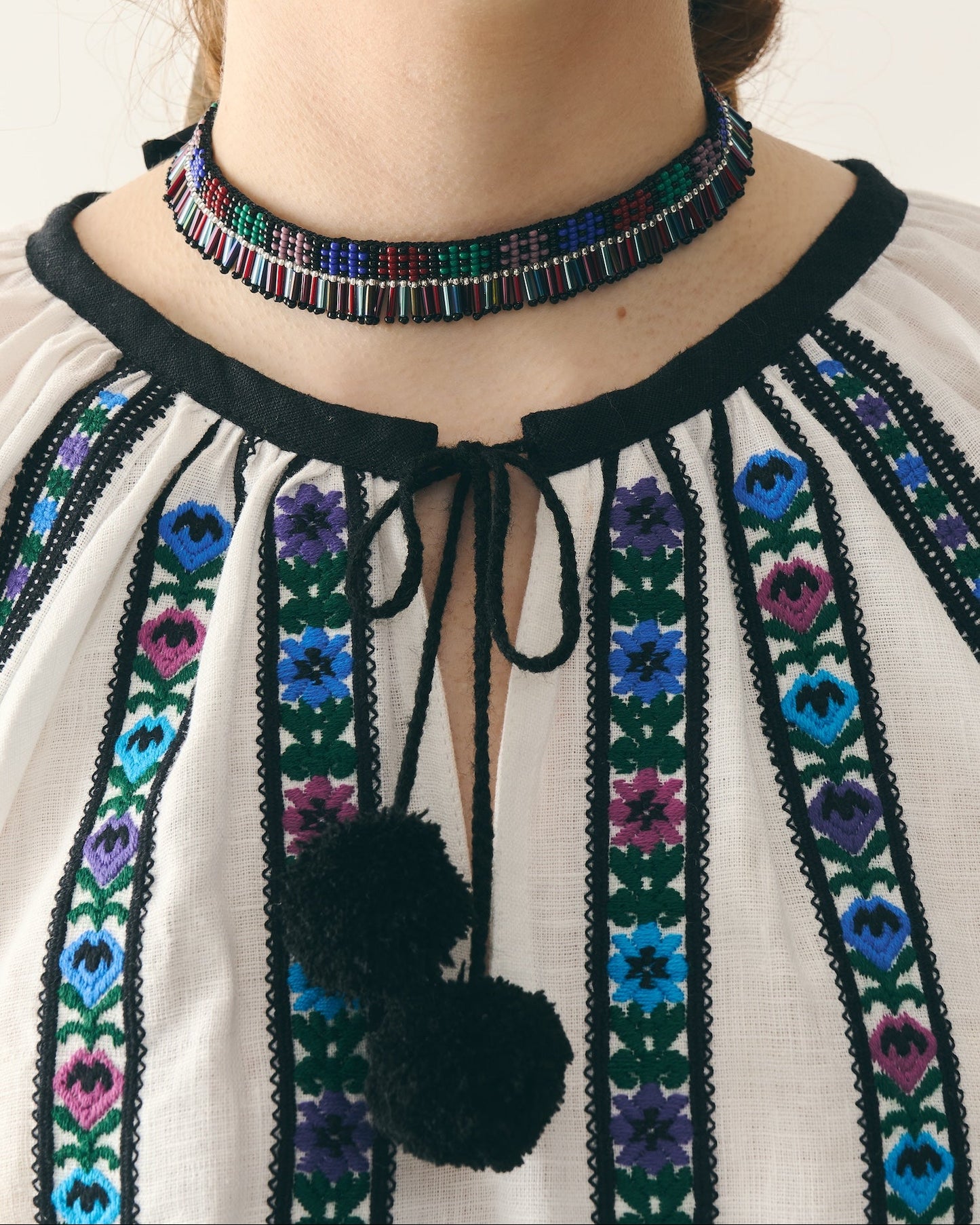 Стрічковий гердан Борщівська зоря - {МАЛЬВИ}