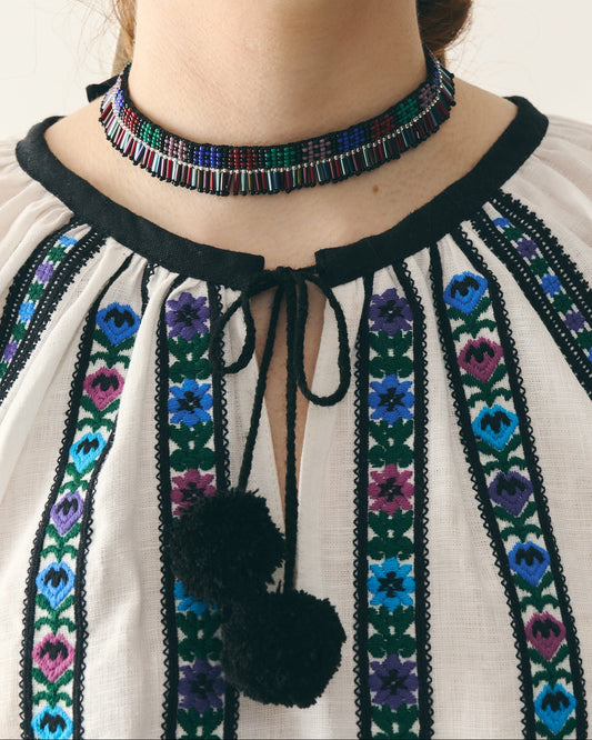 Стрічковий гердан Борщівська зоря - {МАЛЬВИ}