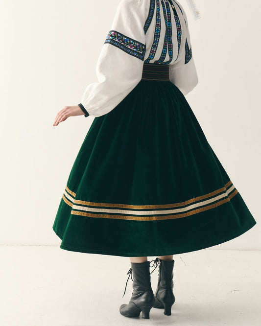 Оксамитова спідниця "Борщівська" на три стрічки
