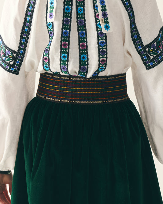 Оксамитова спідниця "Борщівська" на три стрічки